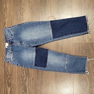 ❤️ LUNA NORA PATCHWORK HIGH RISE CAPRI CROPPED MOM JEANS, 4 (27)